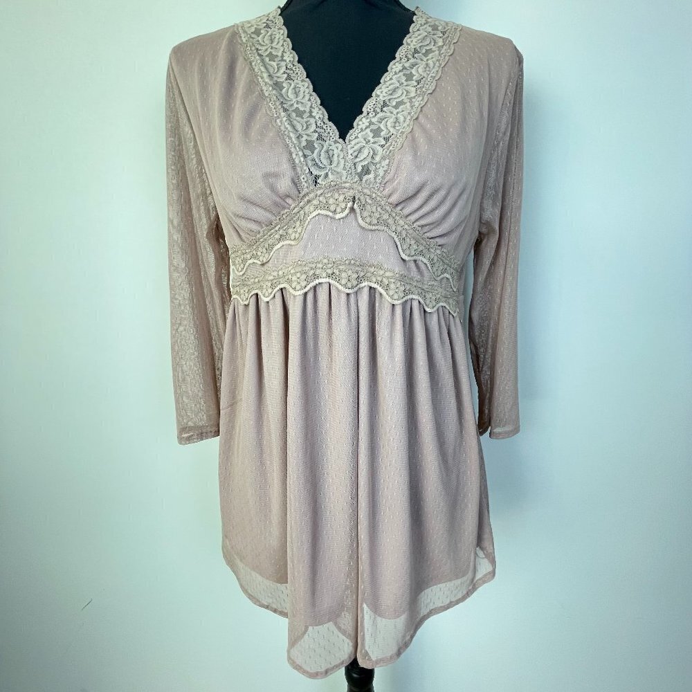 Suzanne Betro Dust Pink Women's Top Size L